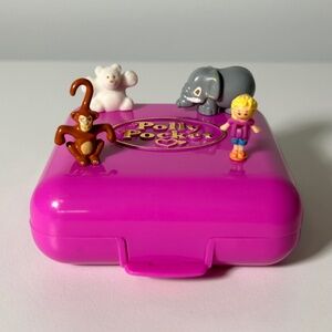 Vintage 1989 Bluebird Polly Pocket Wild Zoo World Compact Set Complete (21C)